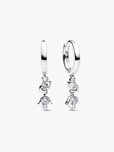 Talisman Sterling Silver Lab-Grown Diamond Evil Eye & Hamsa Hand Dangle Earrings - Image 3