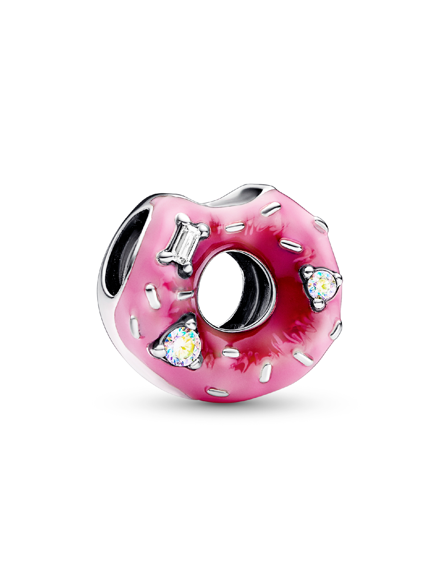 Sparkling Sprinkled Donut Charm