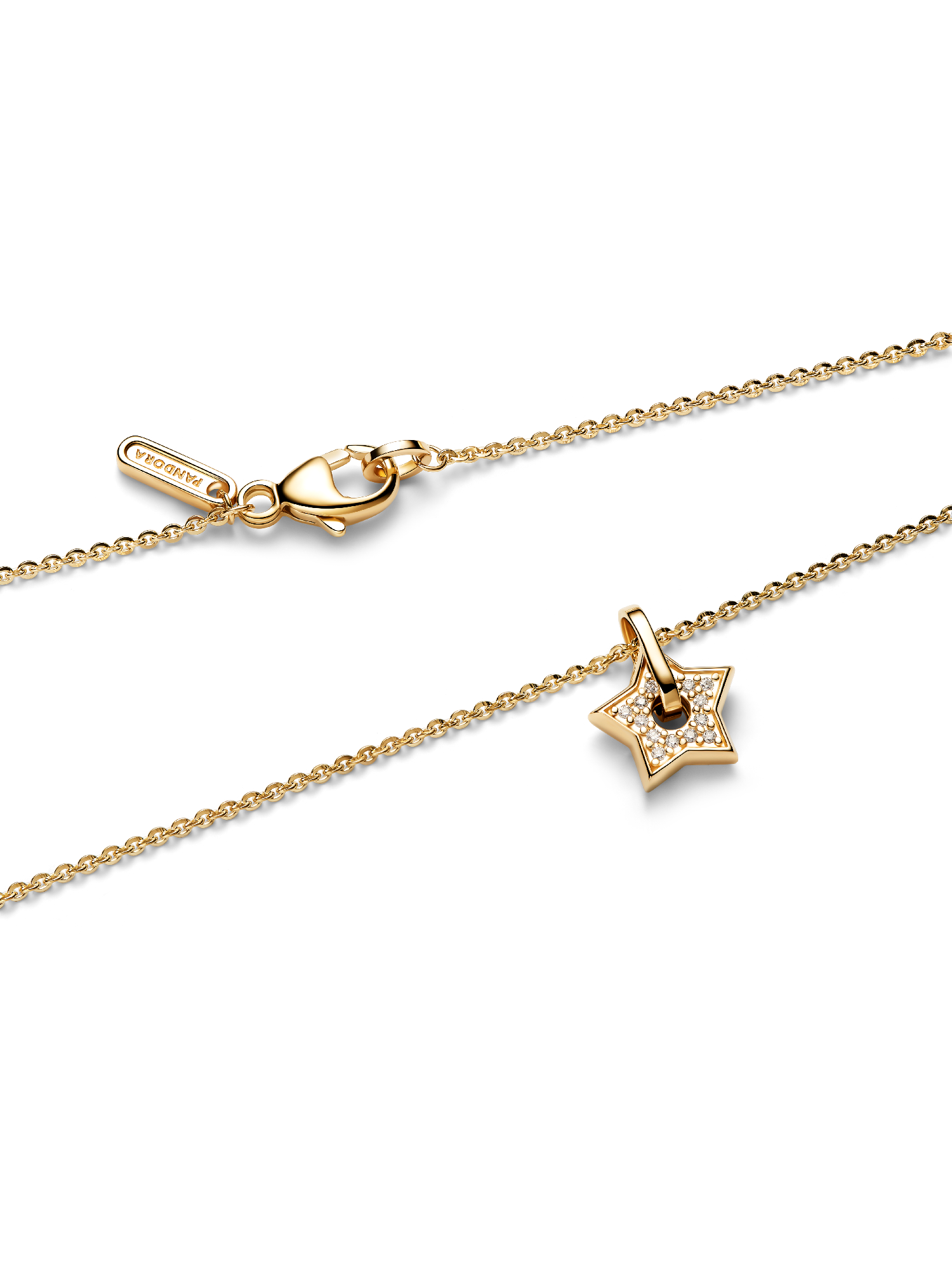 Talisman 14k Gold Lab-grown Diamond Pavé Star Pendant Necklace - Image 4