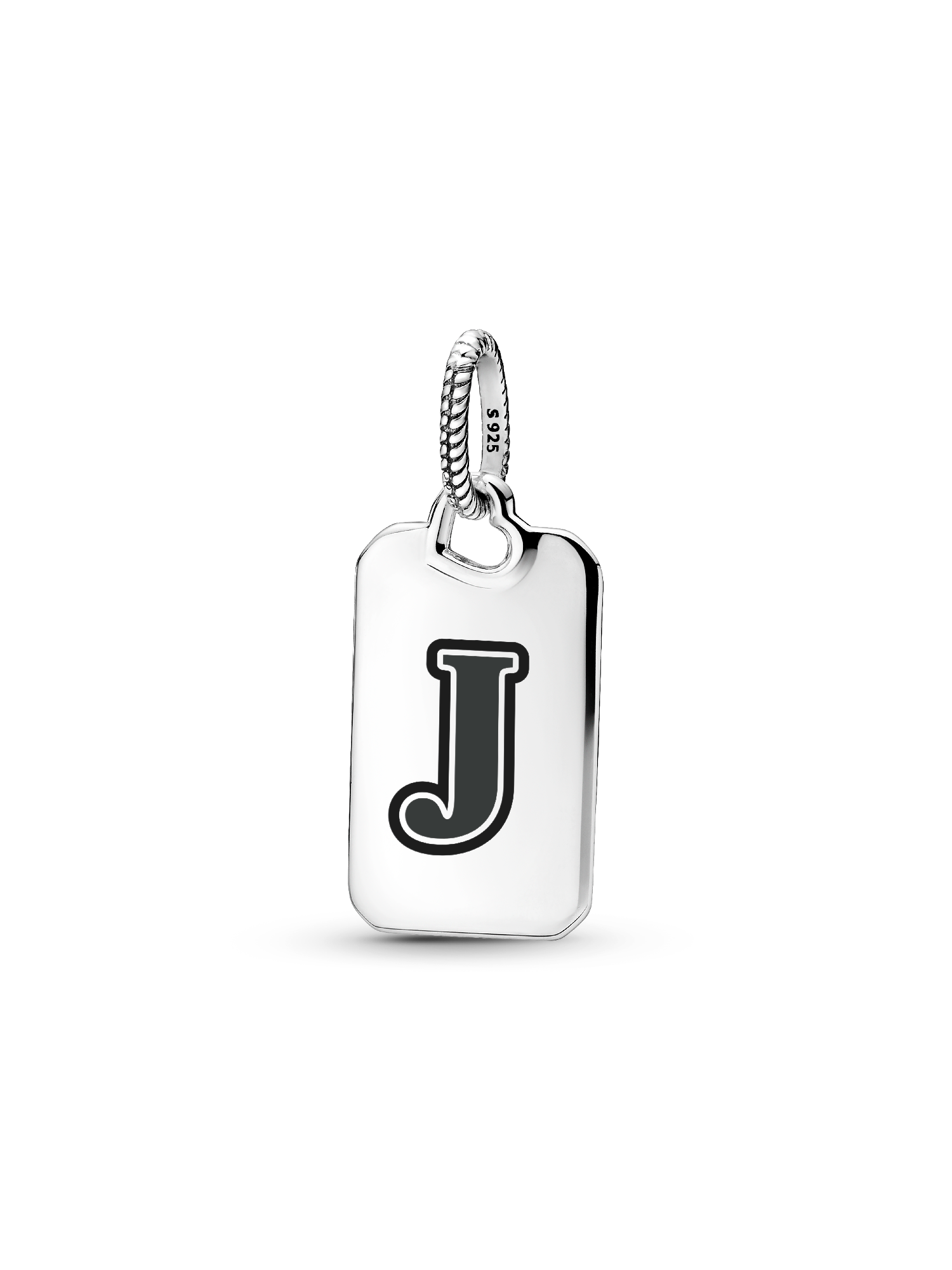 Letter J Rectangle Pendant - Image 2