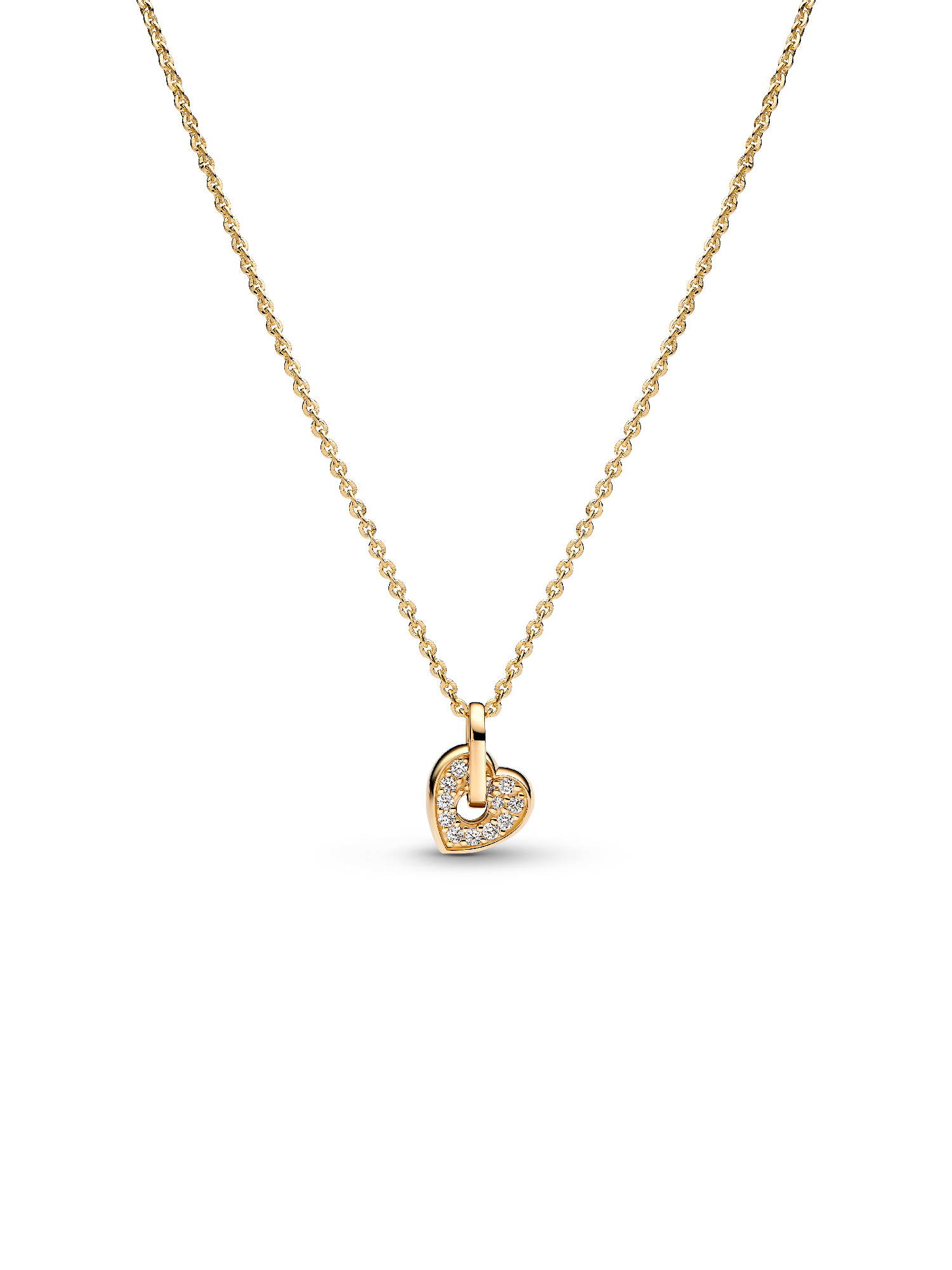 Talisman 14k Gold Lab-grown Diamond Pavé Heart Pendant Necklace - Image 2