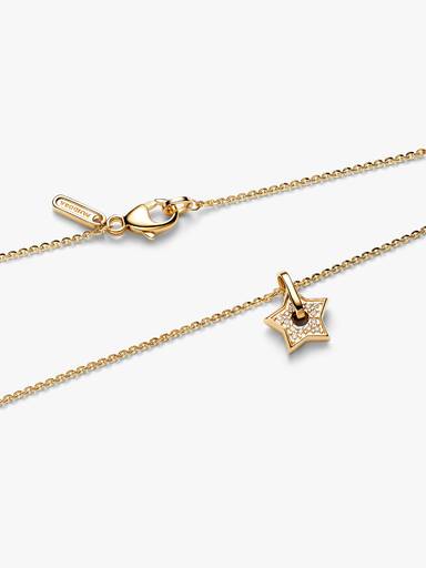 Talisman 14k Gold Lab-grown Diamond Pavé Star Pendant Necklace - Image 6