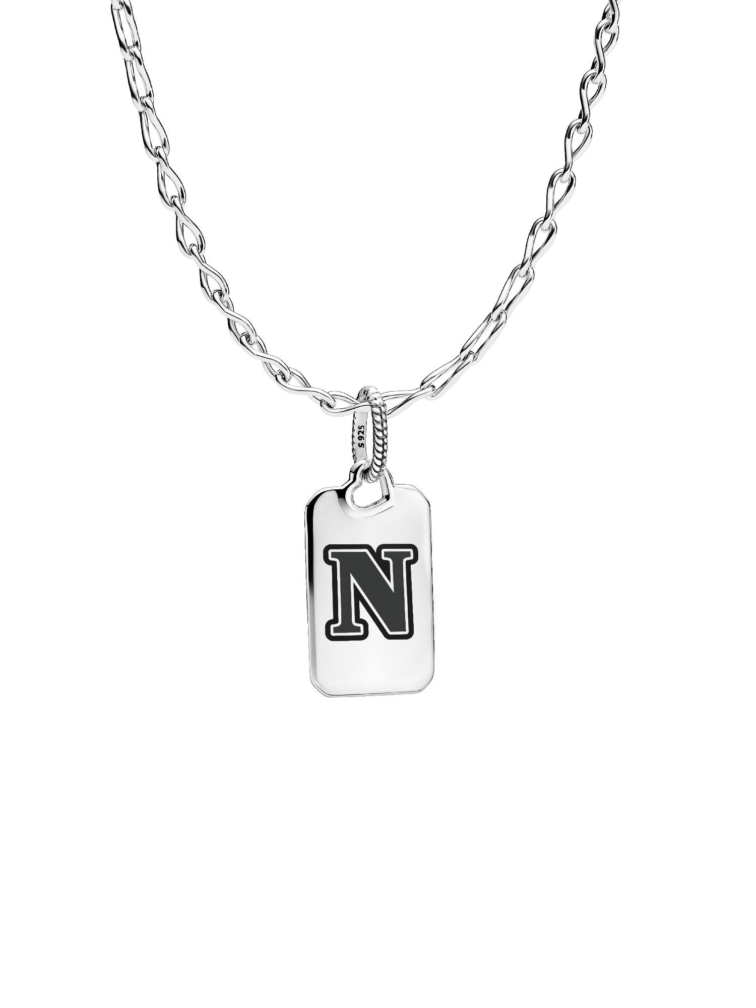 Letter N Rectangle Pendant - Image 3