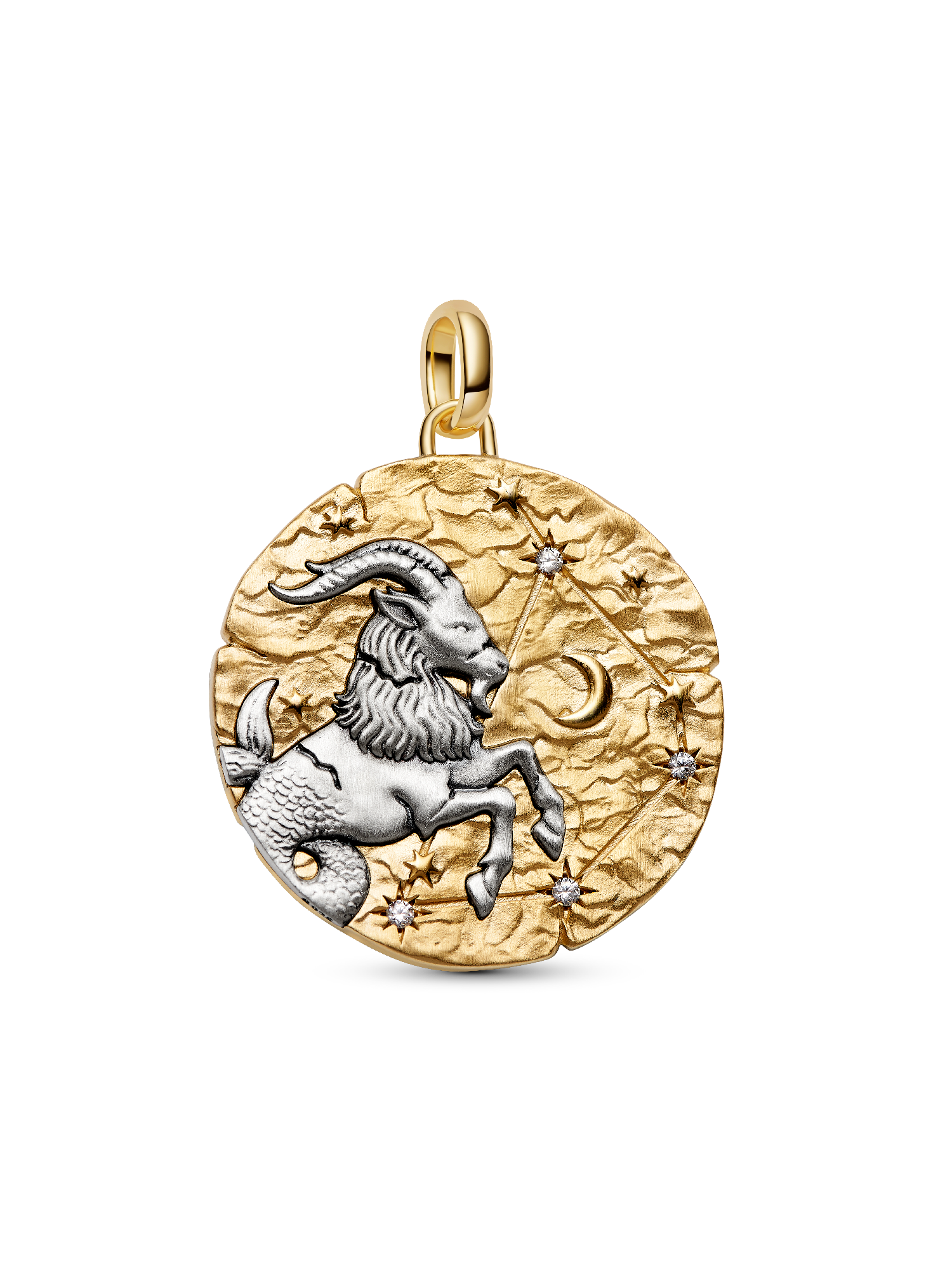 Capricorn Zodiac Oversized Medallion Charm - Image 2
