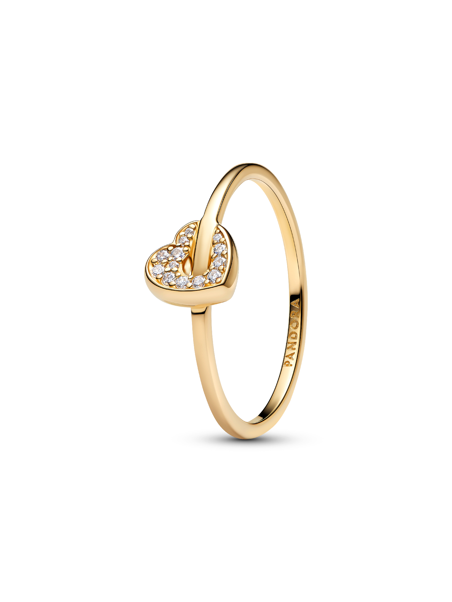 Talisman 14k Gold Lab-grown Diamond Pavé Heart Ring - Image 2