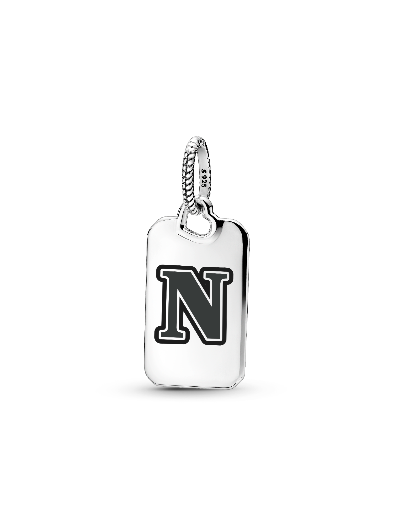 Letter N Rectangle Pendant - Image 2