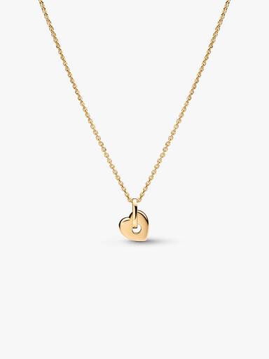 Talisman 14k Gold Lab-grown Diamond Pavé Heart Pendant Necklace - Image 5