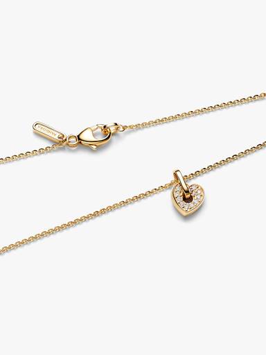 Talisman 14k Gold Lab-grown Diamond Pavé Heart Pendant Necklace - Image 6