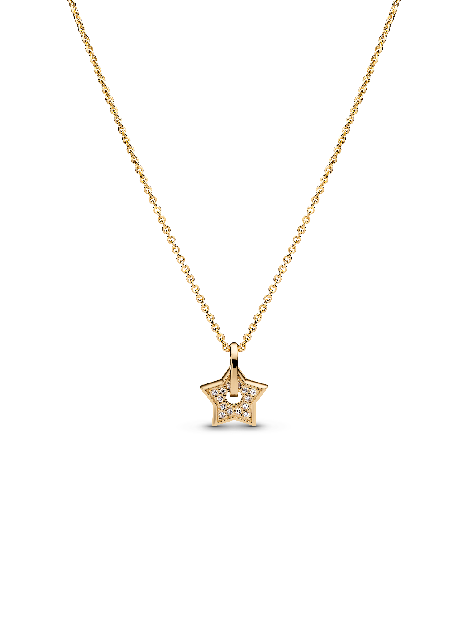 Talisman 14k Gold Lab-grown Diamond Pavé Star Pendant Necklace - Image 2