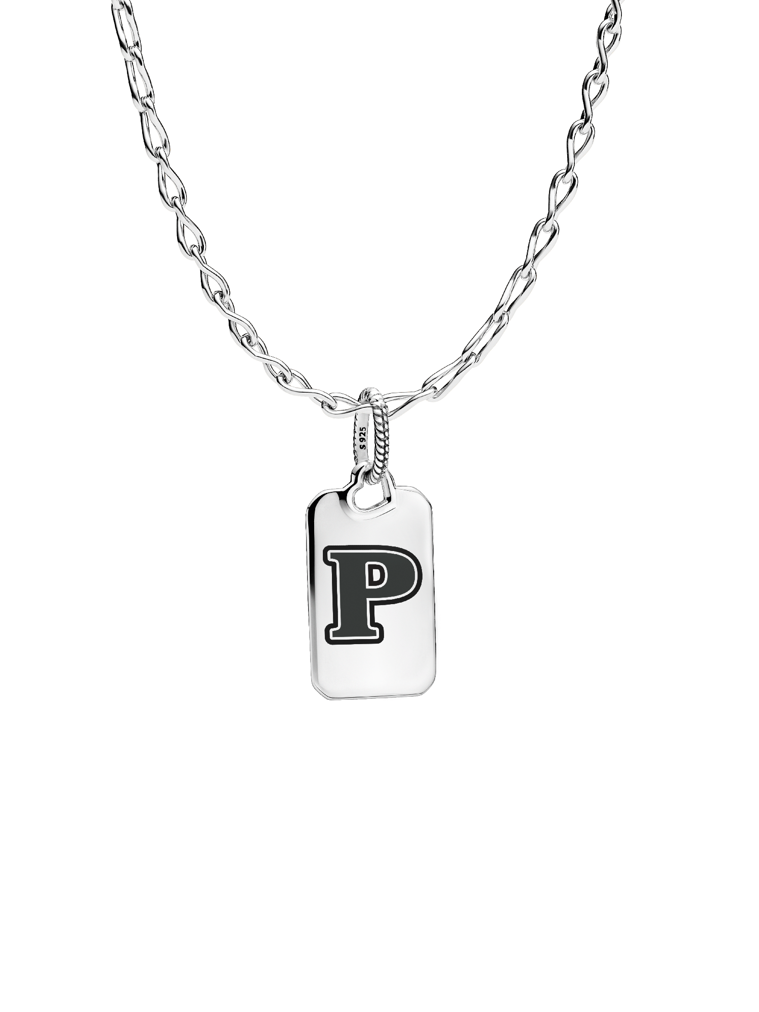 Letter P Rectangle Pendant - Image 2