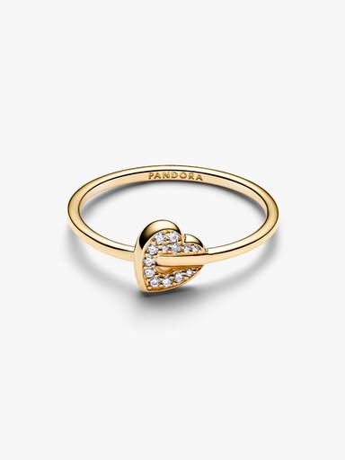 Talisman 14k Gold Lab-grown Diamond Pavé Heart Ring - Image 4